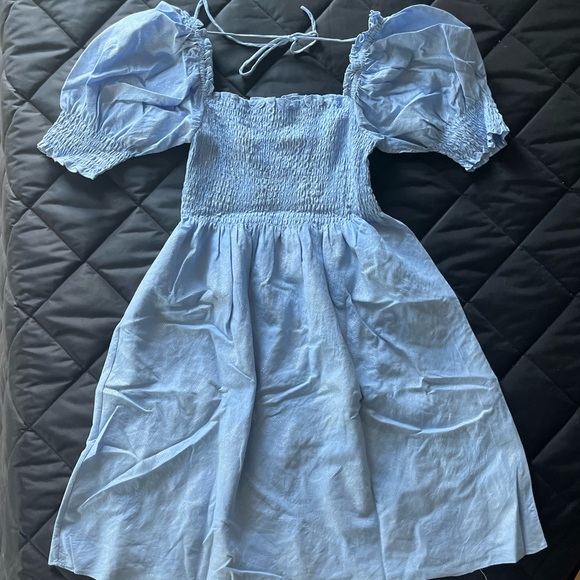 Hill House Athena Nap Dress in Blue Glitter Check XS - Picture 5 of 14